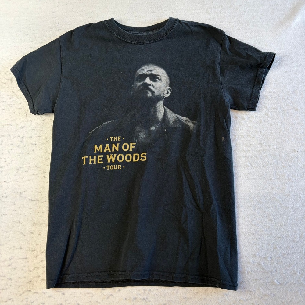 Justin Timberlake Man of the Woods Tour T-Shirt Mens Small Black Graphic Concert